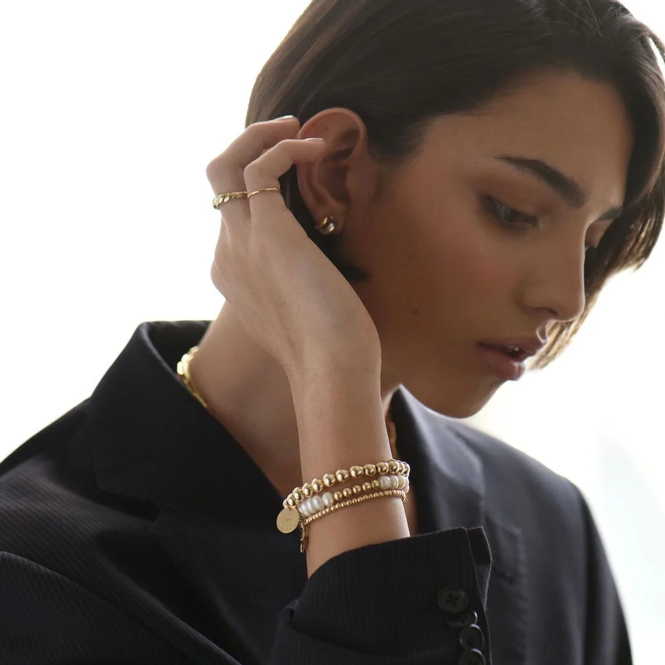 10K Gold Ginny Thin Band Ring - Image 5