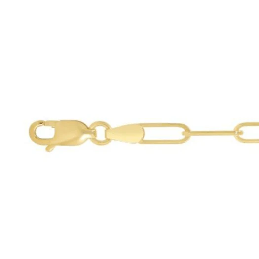 10K Gold Large Paperclip Bracelet - Image 4