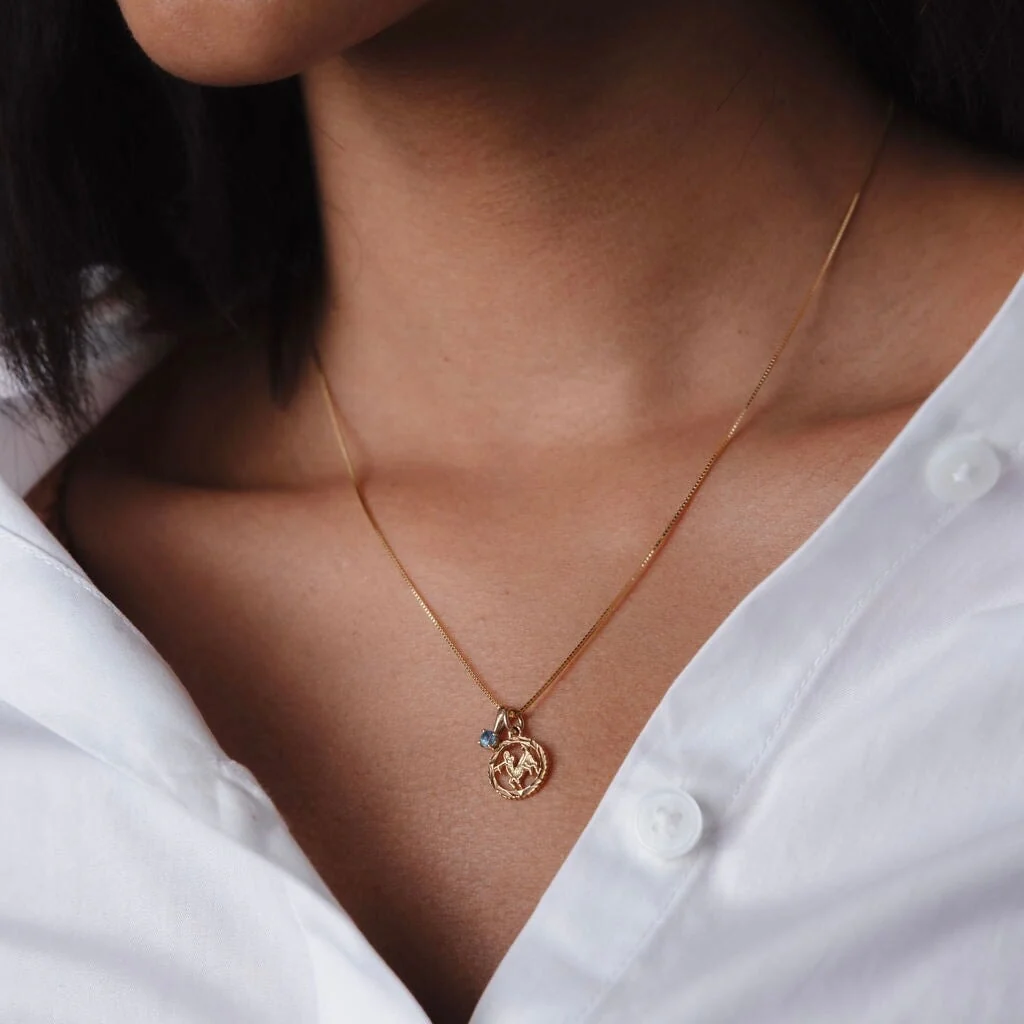 10K Gold Shirley Zodiac Charm - Image 2
