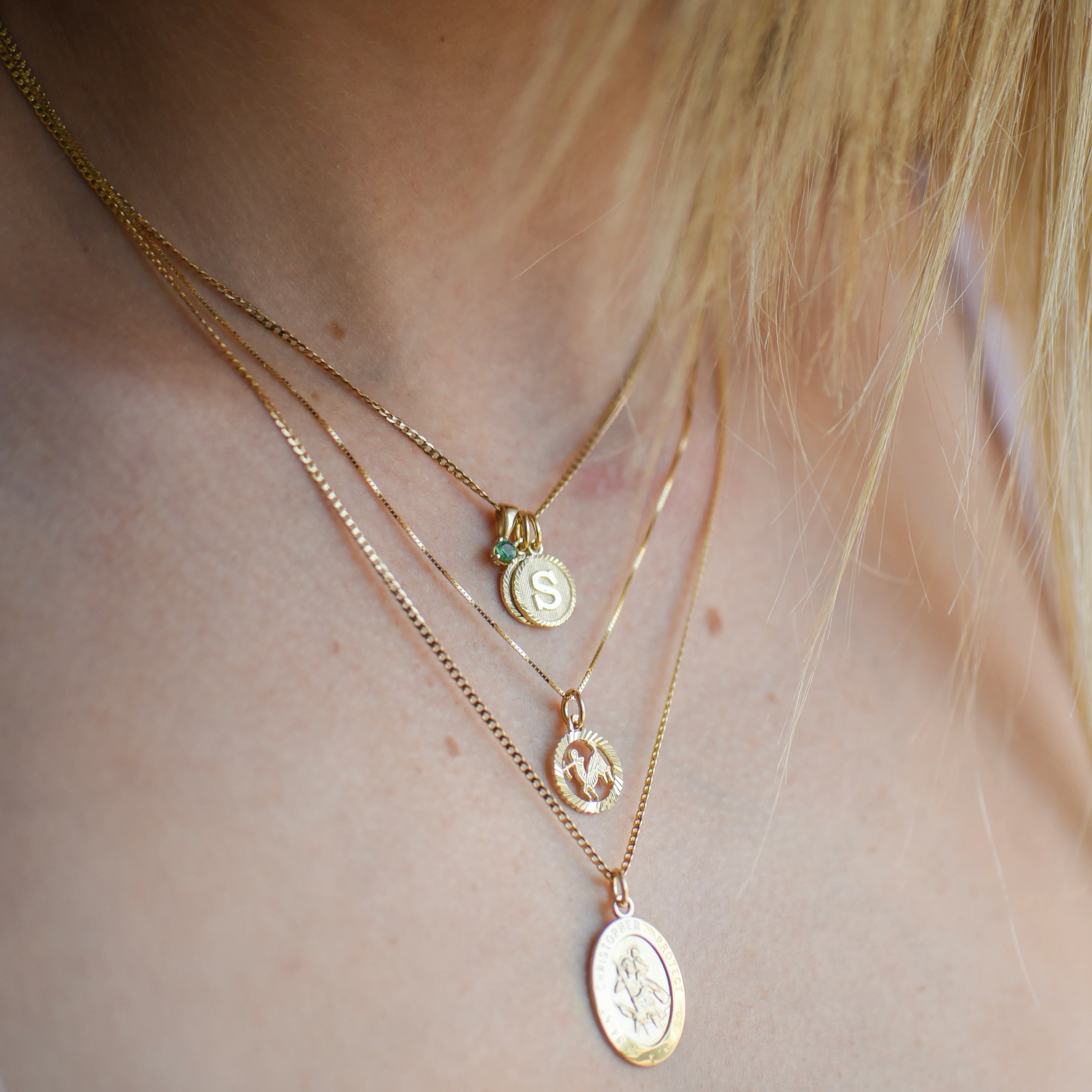 10K Gold Shirley Zodiac Charm - Image 3