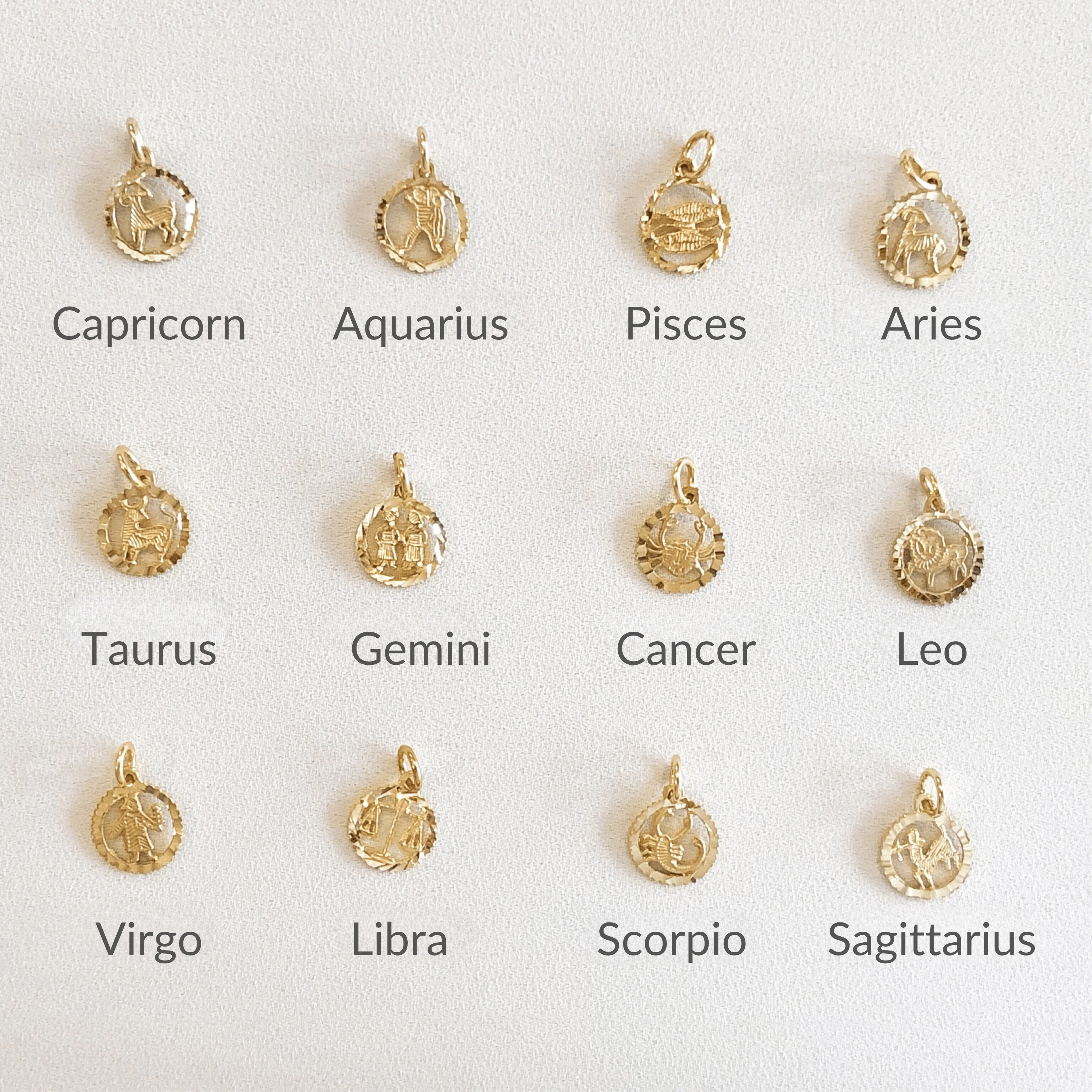 10K Gold Shirley Zodiac Charm - Image 4