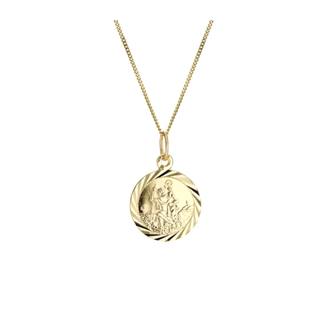 Mini Round St. Christopher Protection Charm - Image 3