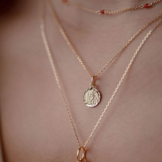 Mini Round St. Christopher Protection Charm - Image 4