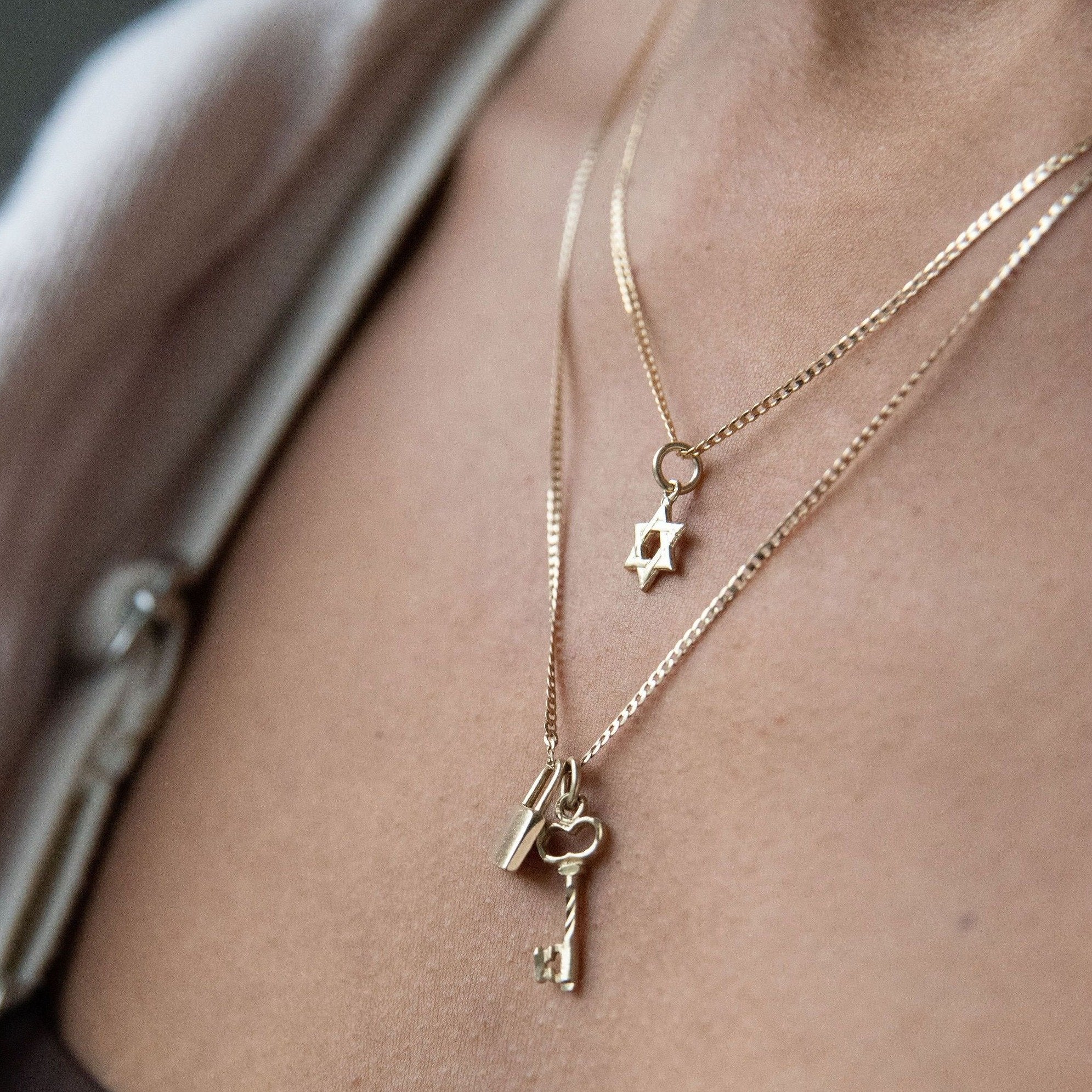 10K Small Gold Star of David Charm - Image 2