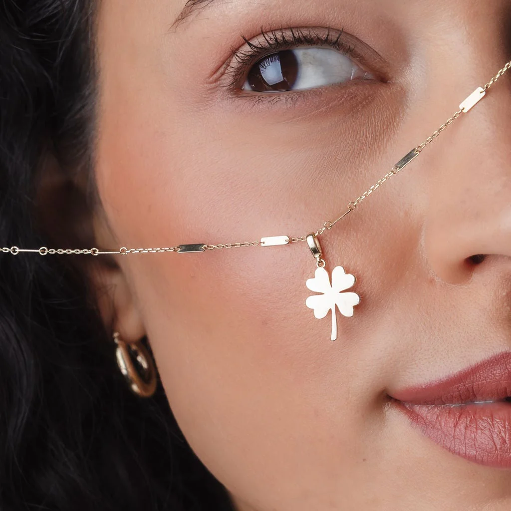 10k Lucky Four Leaf Clover Charm - Image 2