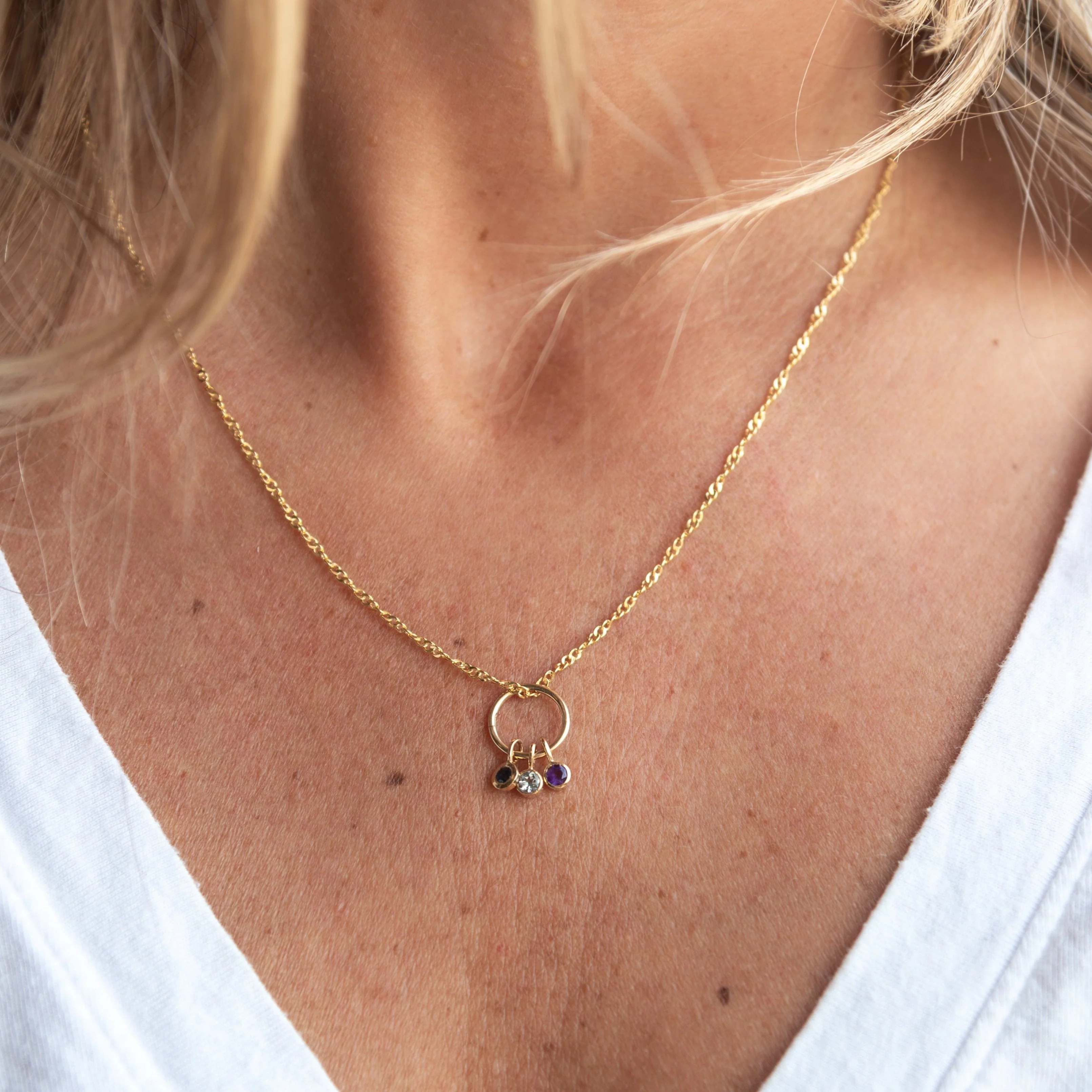 14K Gold Gemstone Charm - Image 2