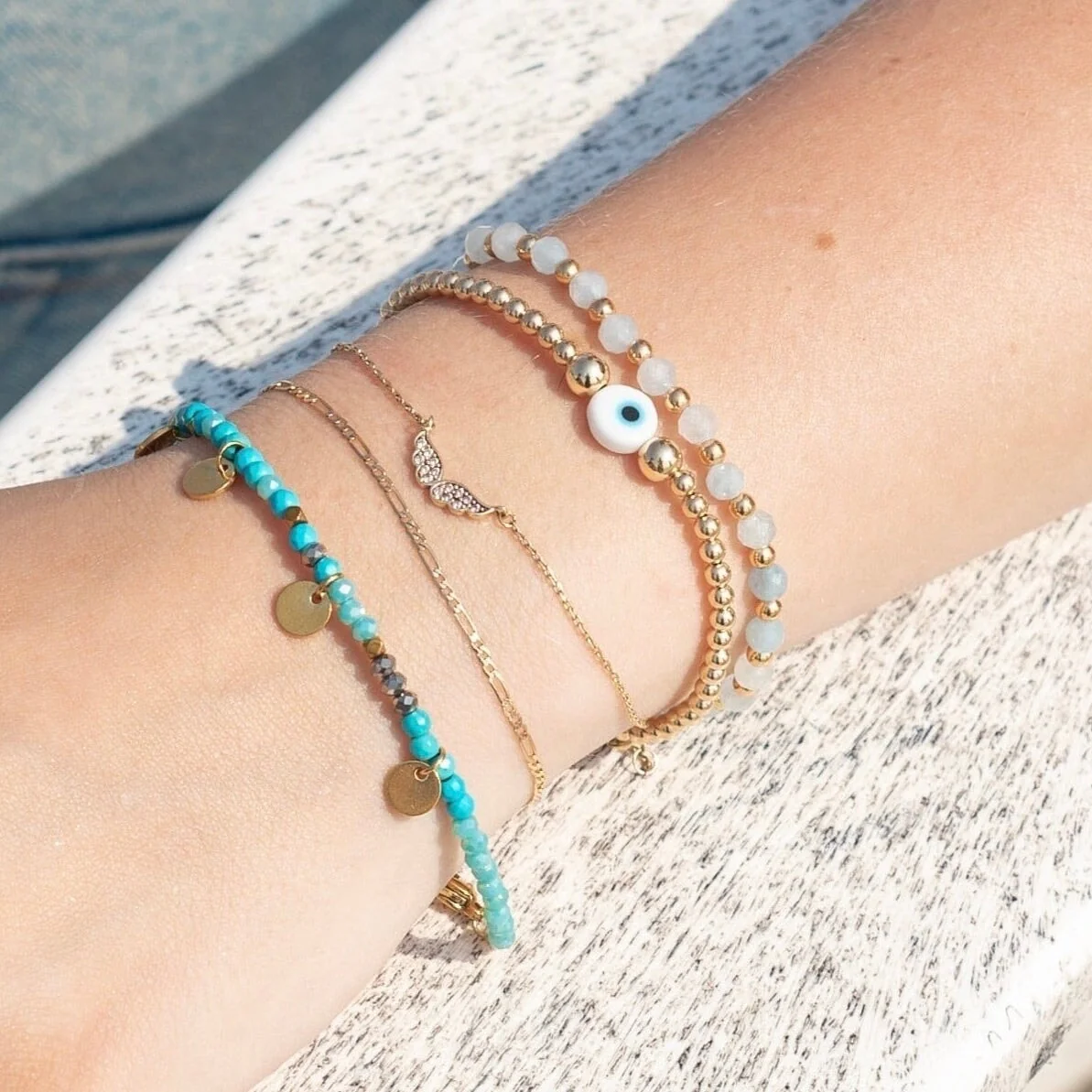 10K Gold Angelina Angel Bracelet - Image 3