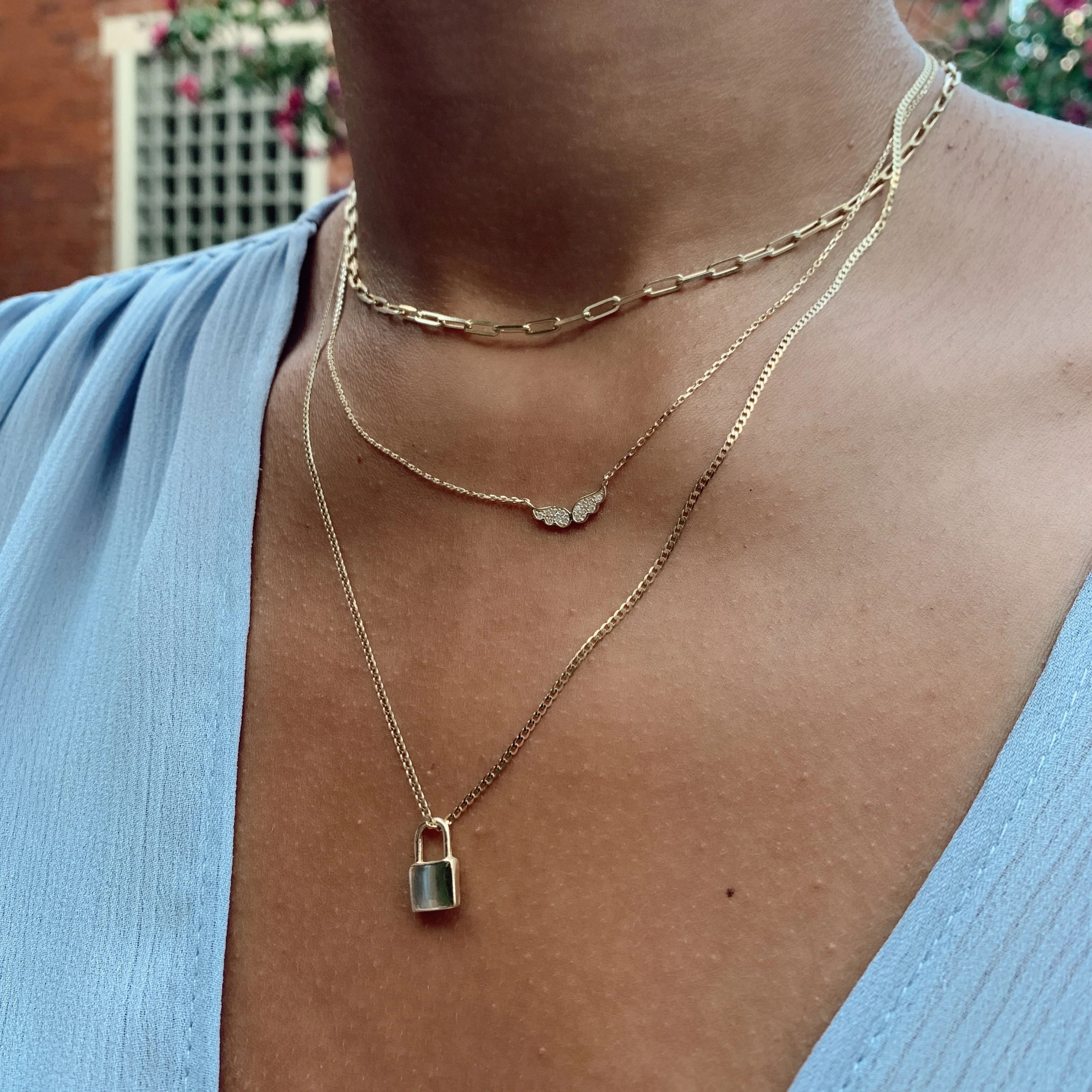 10K Gold Angelina Angel Necklace - Image 3