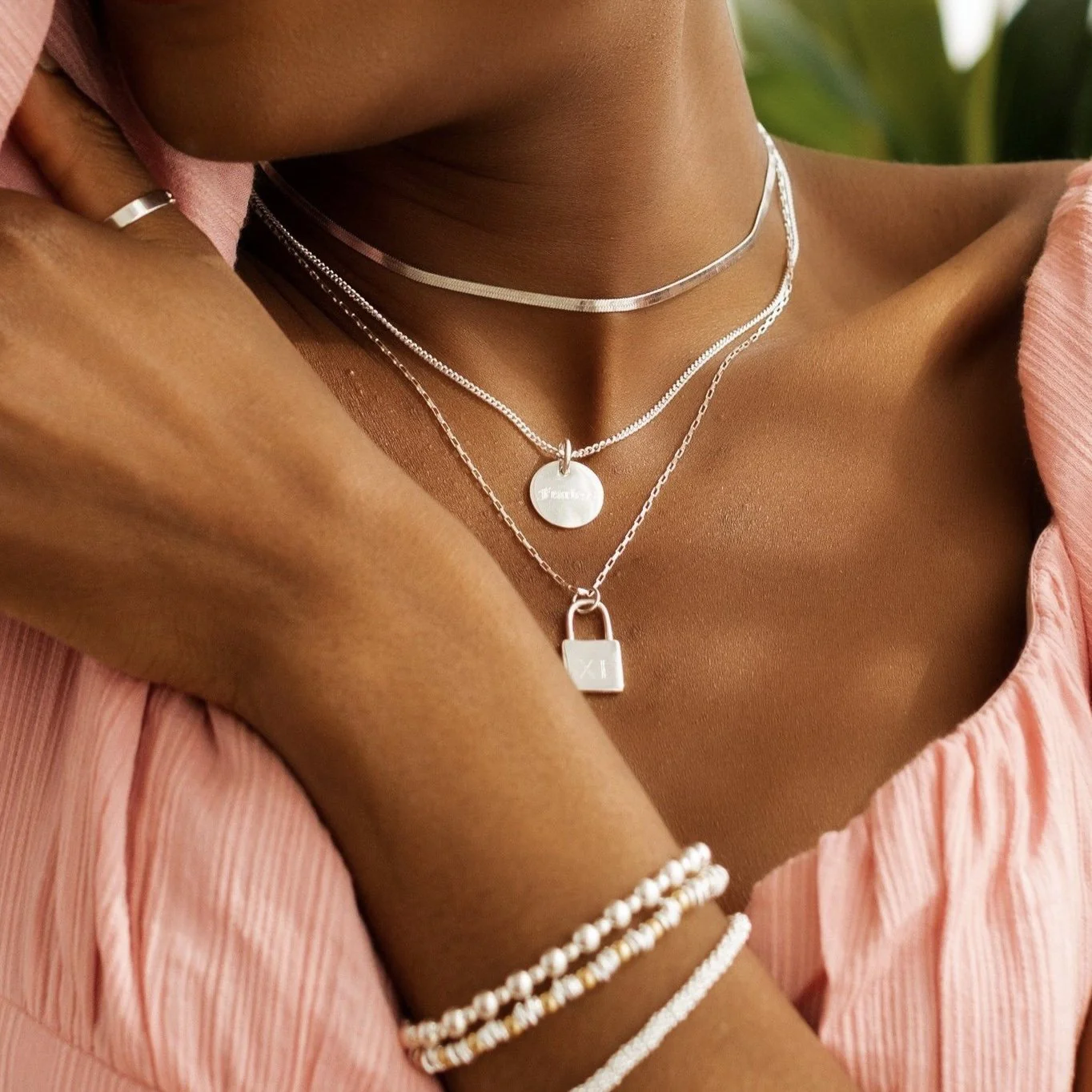 Arielle Herringbone Necklace - Image 4