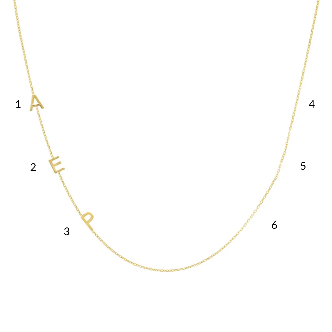 Asymmetrical Initial Necklace - Image 4
