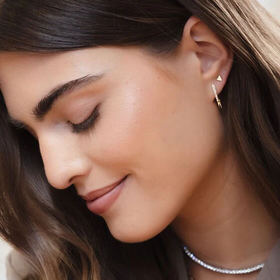 Ava Heart Stud Earrings - Image 3