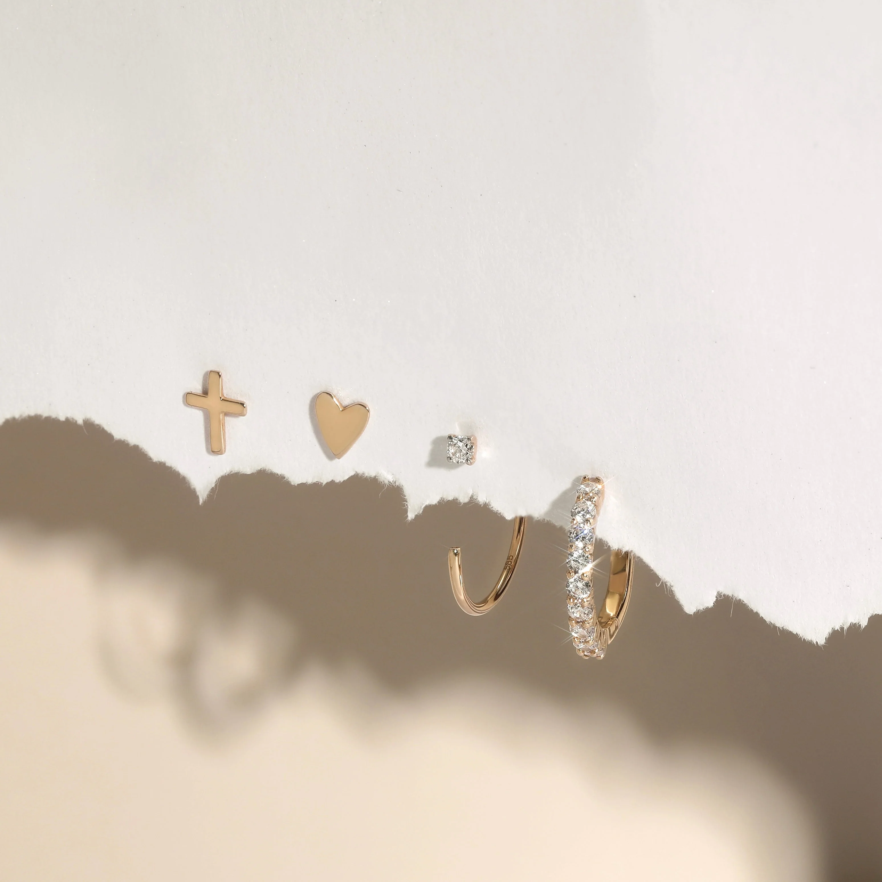 Ava Heart Stud Earrings - Image 8