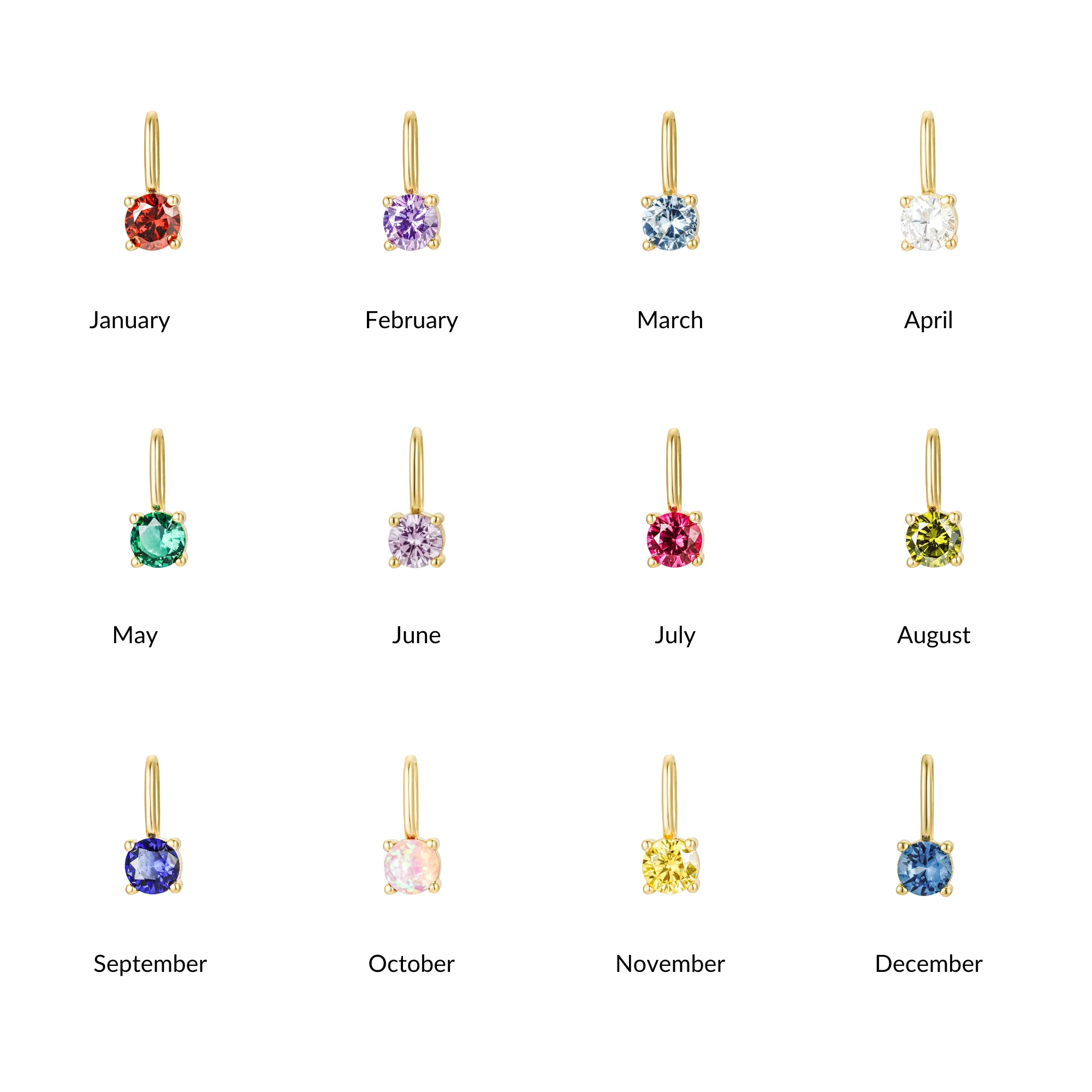 Charm Enhancer Paperclip Necklace with Birthstone Gold Vermeil - Image 4