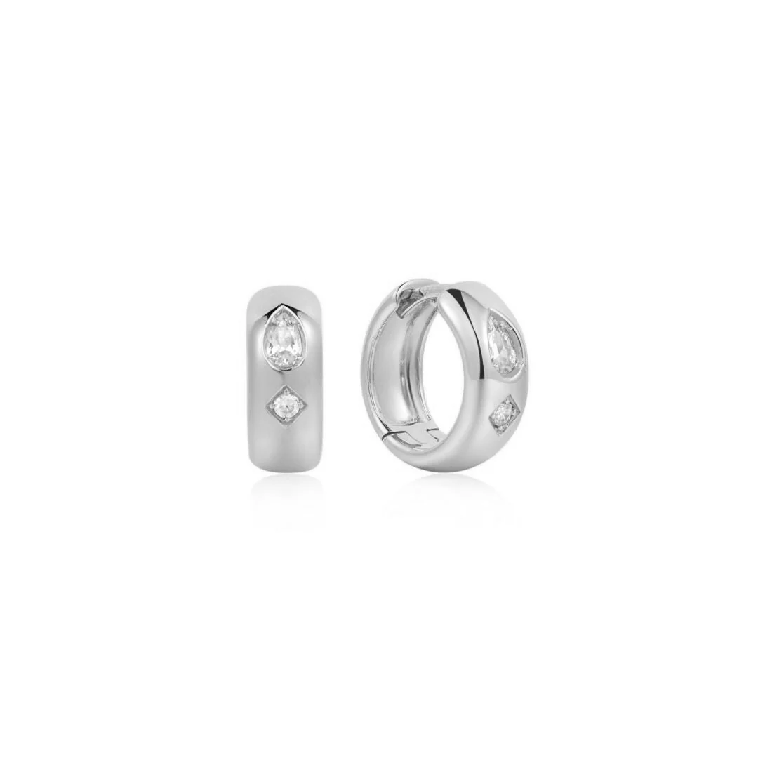 Flush Set Sparkle Huggie Earrings