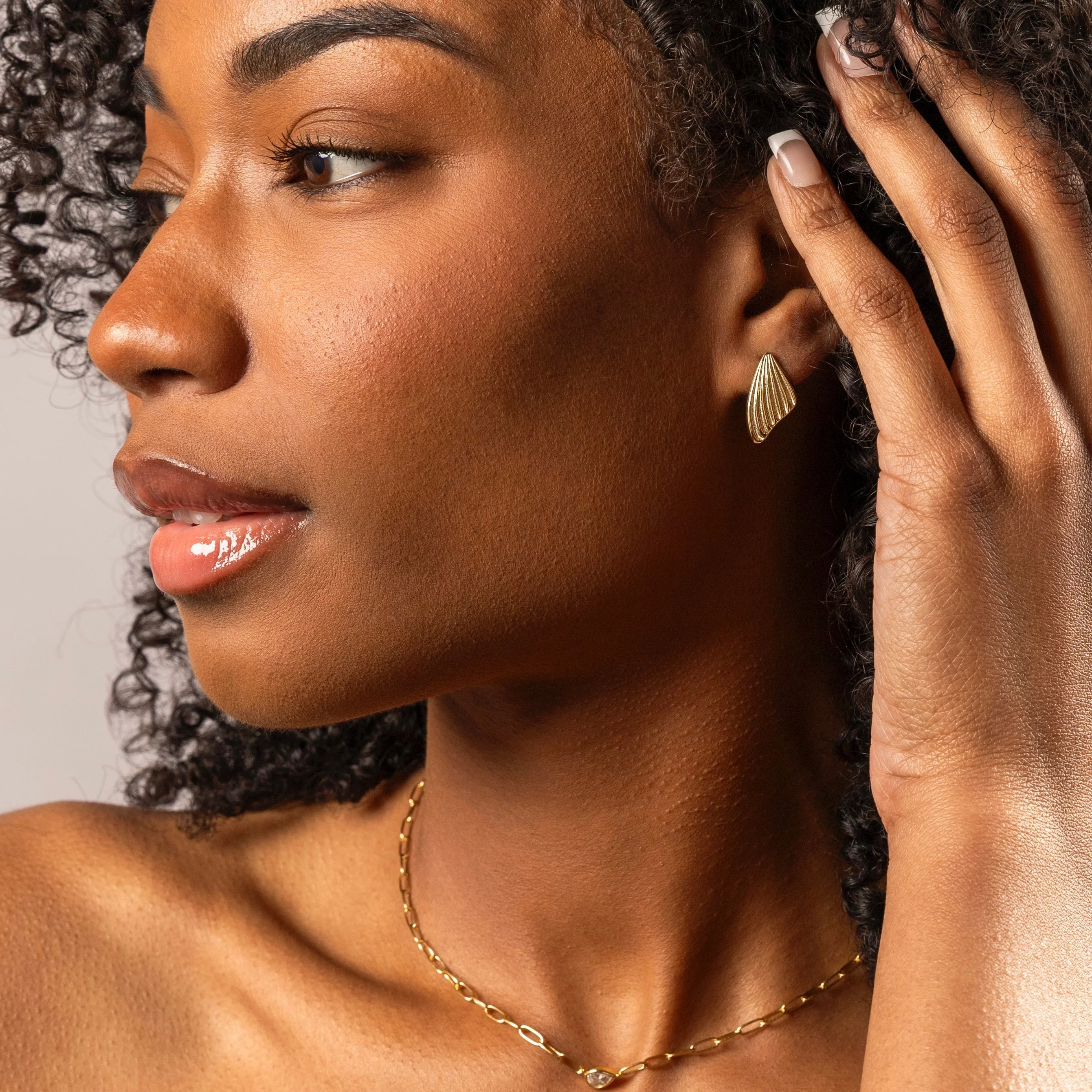 Butterfly Wing Stud Earrings - Image 2