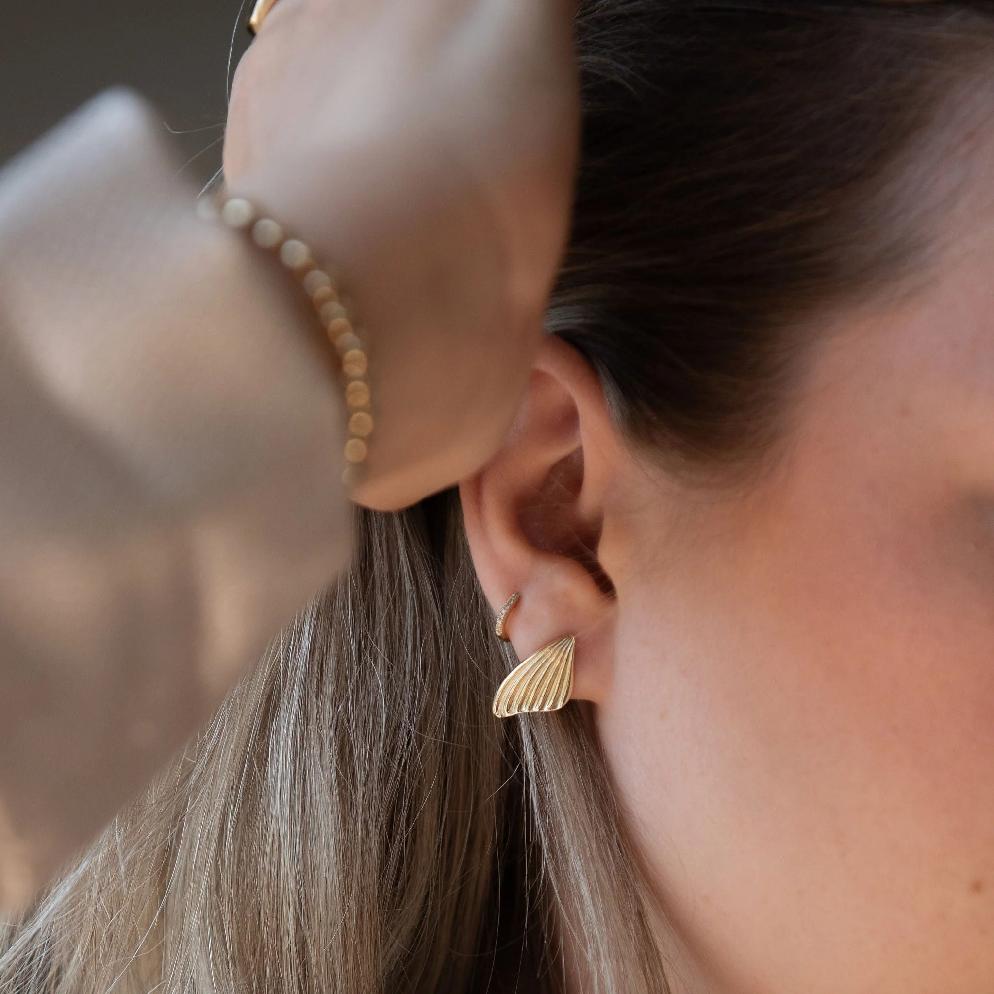 Butterfly Wing Stud Earrings - Image 5