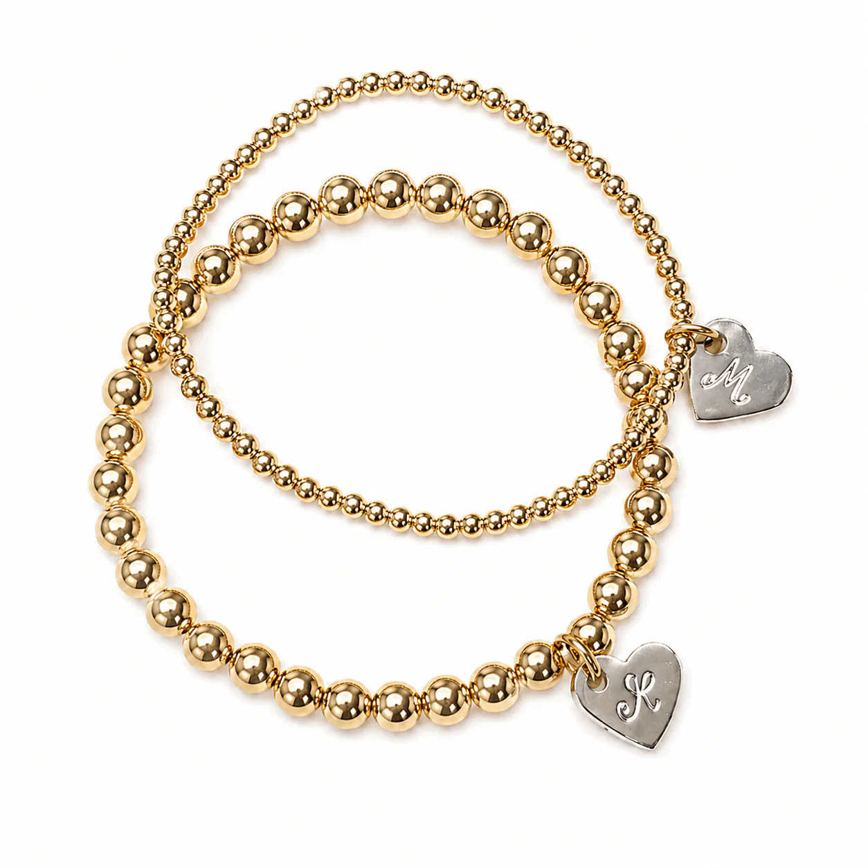Bundle & Save 15% off- Chunky Mixed Metal Heart 5mm Bracelet - Image 6