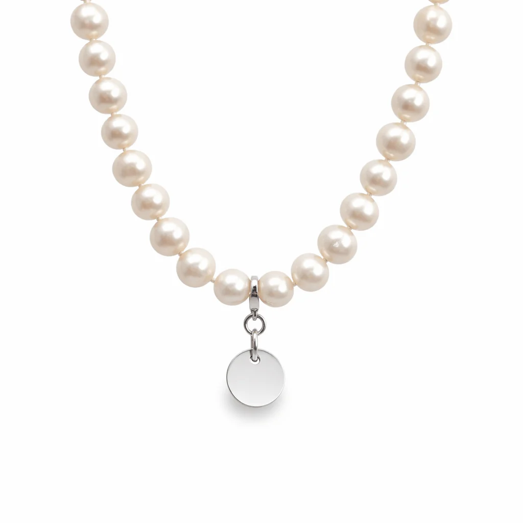 Classic Pearl Necklace Personalized - Image 3