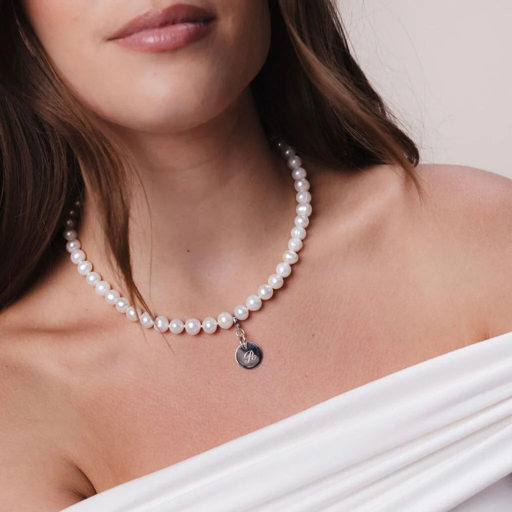 Classic Pearl Necklace Personalized - Image 6