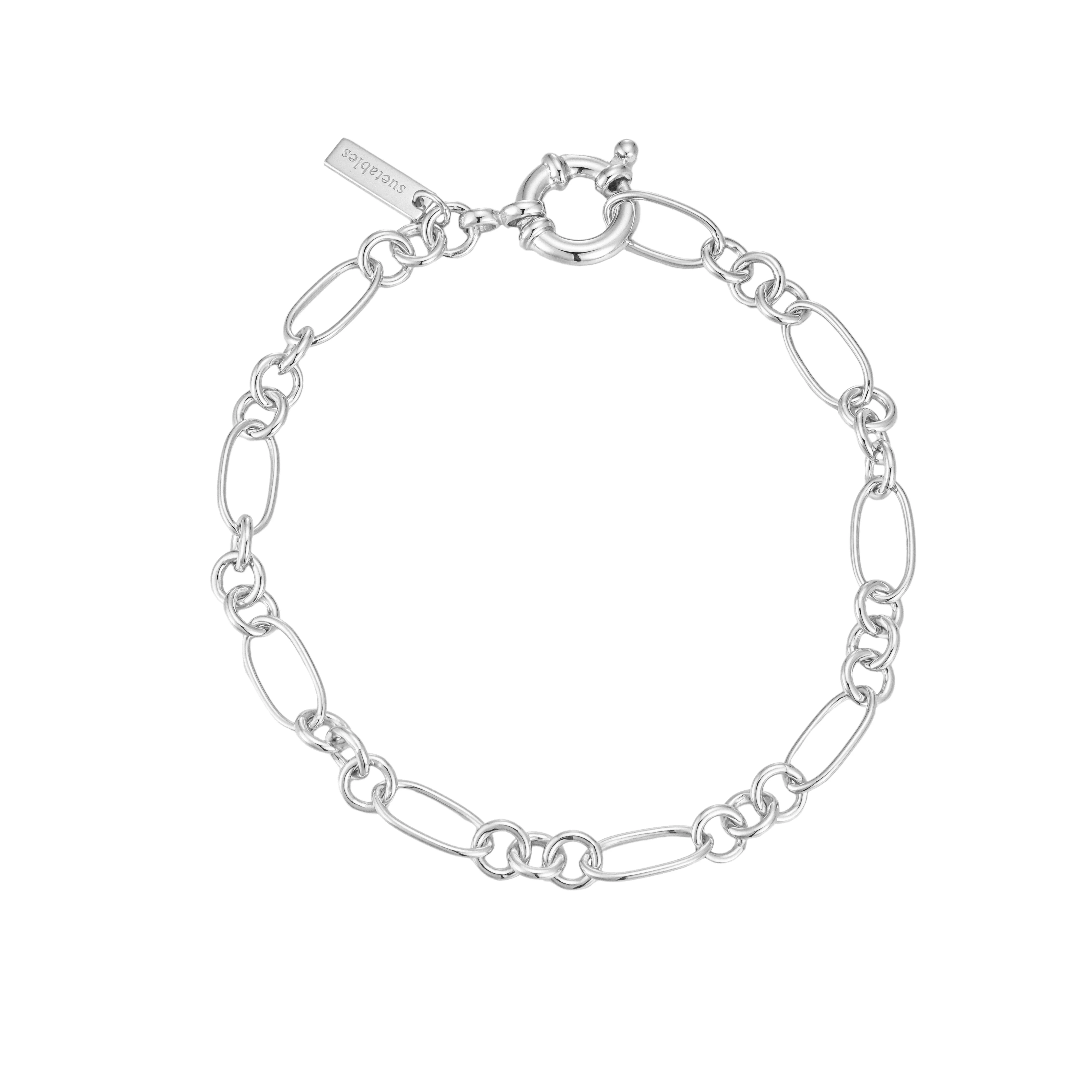 Elongated Figaro Chain Bracelet - Image 4