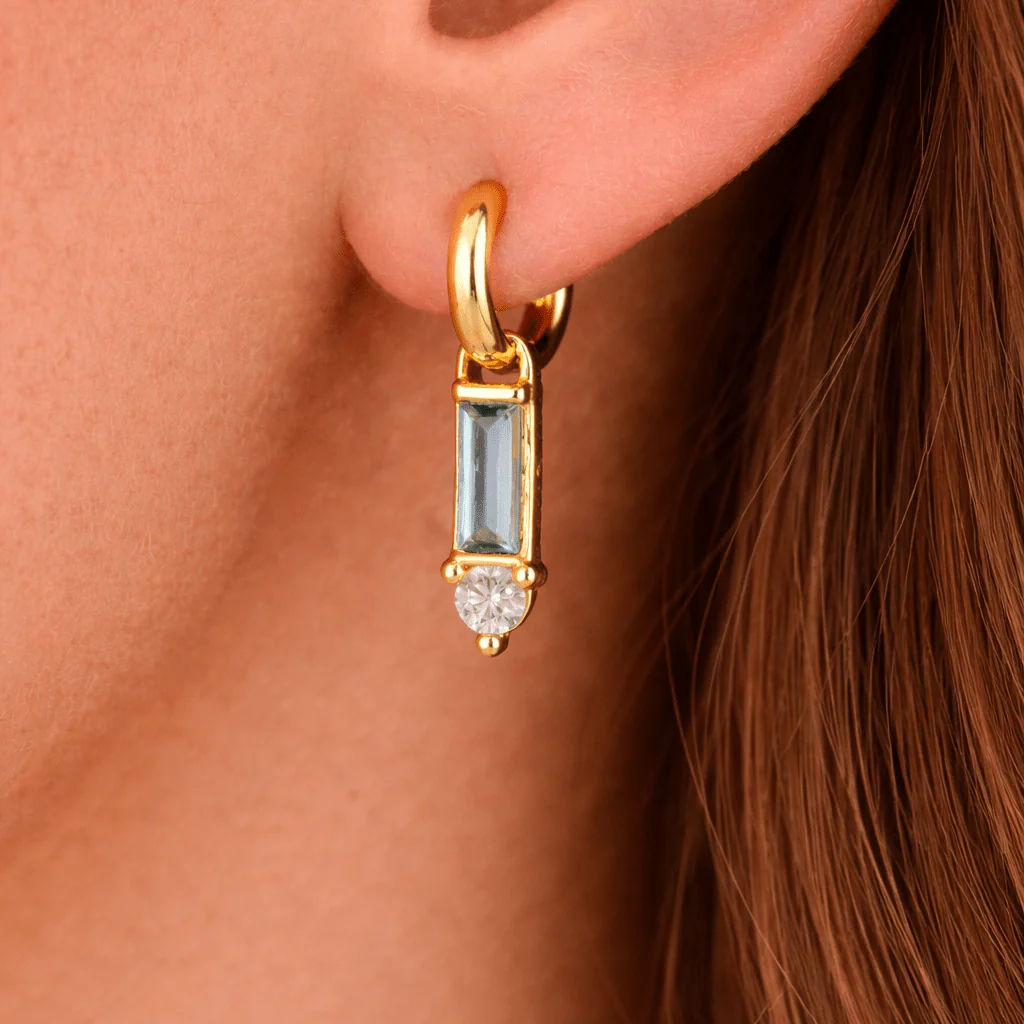 Two Stone Single Hoop Charm - Image 5