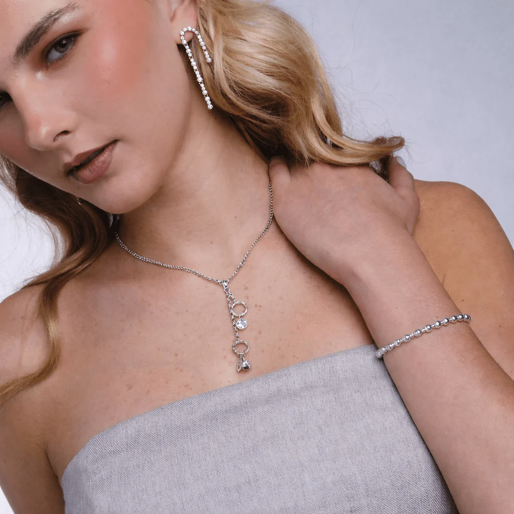 Erin Big Small Silver Bracelet - Image 3