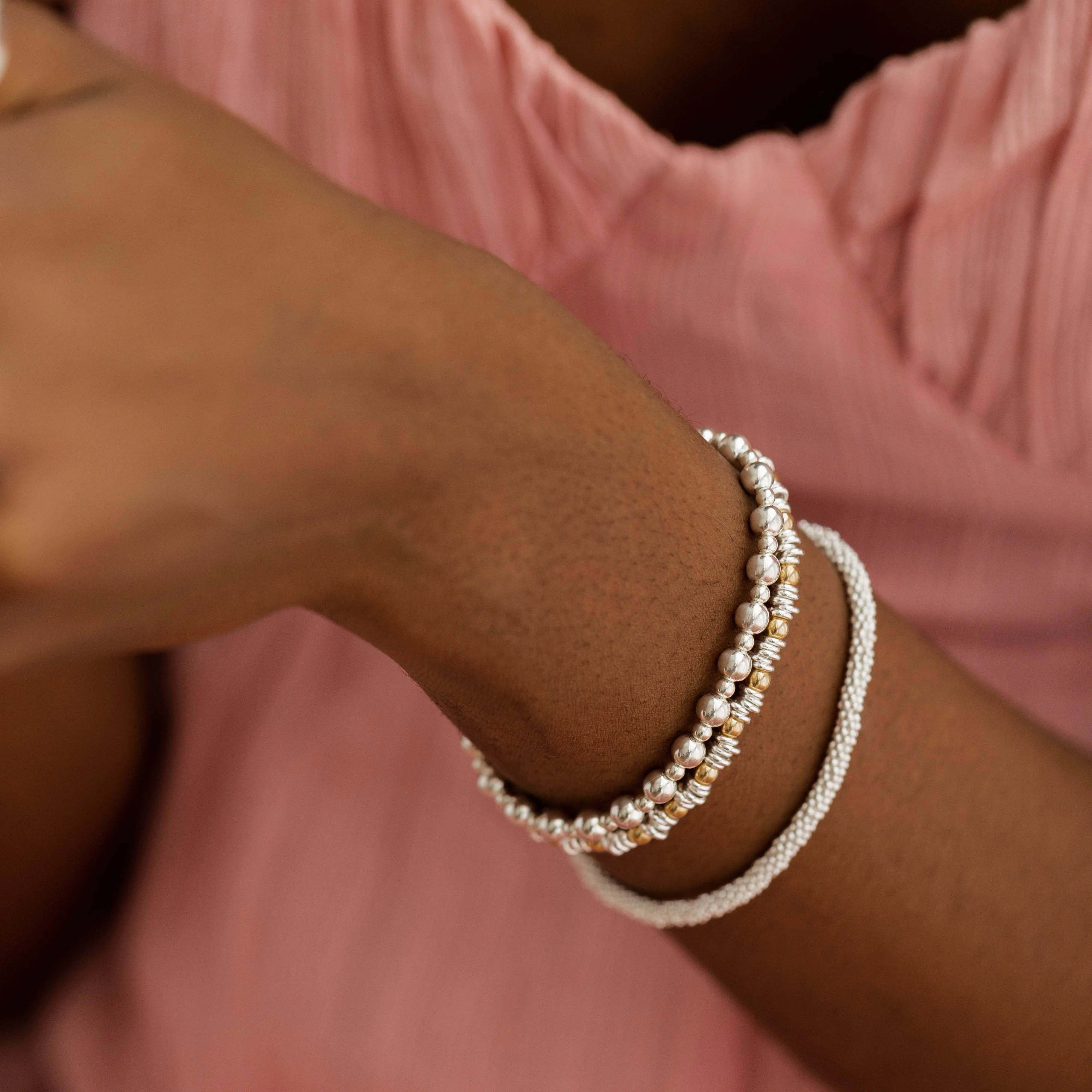 Erin Big Small Silver Bracelet - Image 6