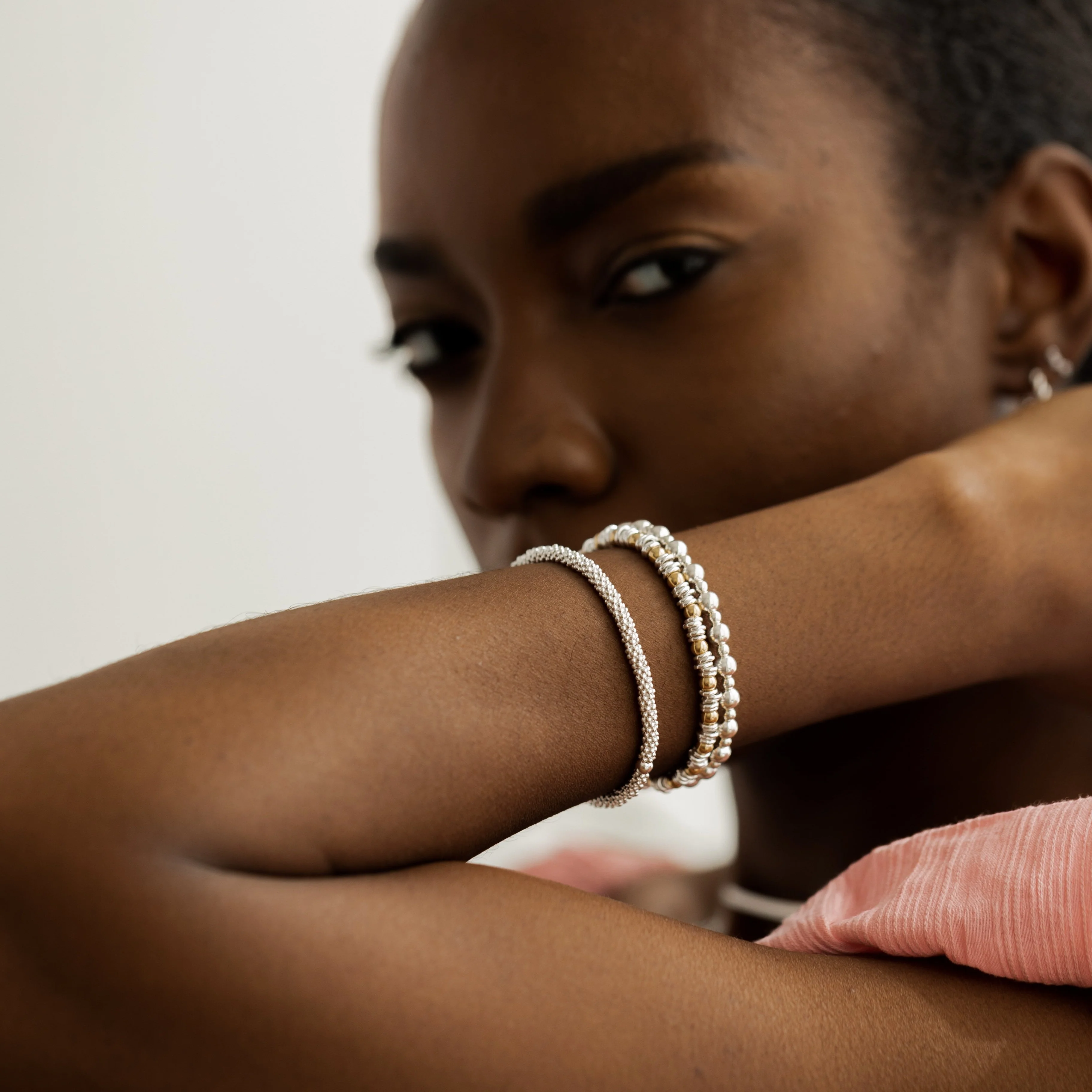 Erin Big Small Silver Bracelet - Image 7