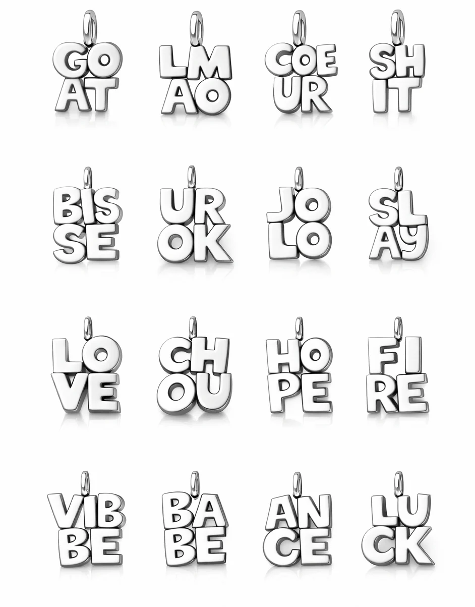 Four Letter Words Silver Charm - Image 6