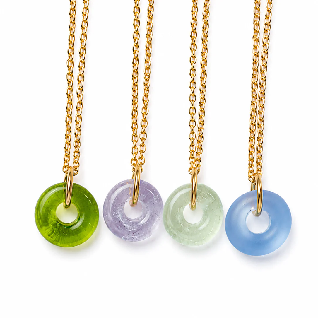 Mini Hand-Torched Glass Bead Necklace