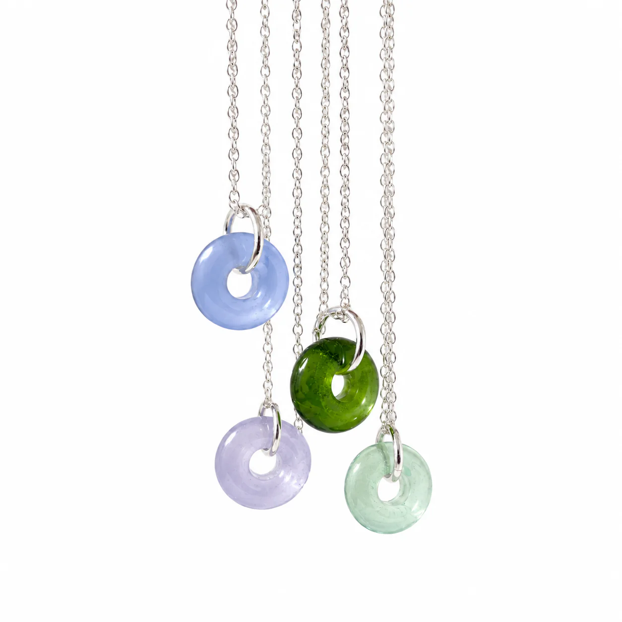Mini Hand-Torched Glass Bead Necklace - Image 2