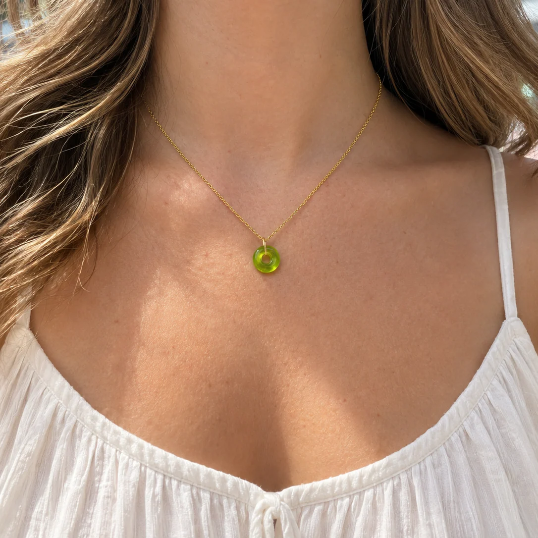 Mini Hand-Torched Glass Bead Necklace - Image 4