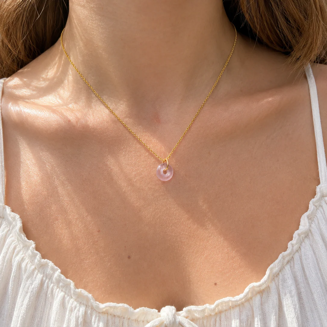 Mini Hand-Torched Glass Bead Necklace - Image 5