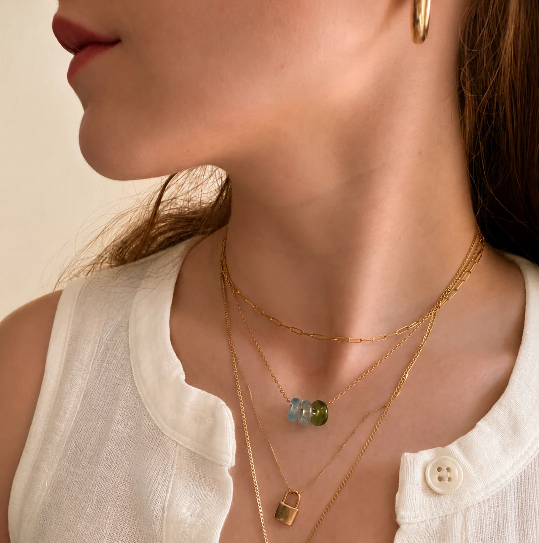 Hand-Torched Beads Trio Necklace - Image 5