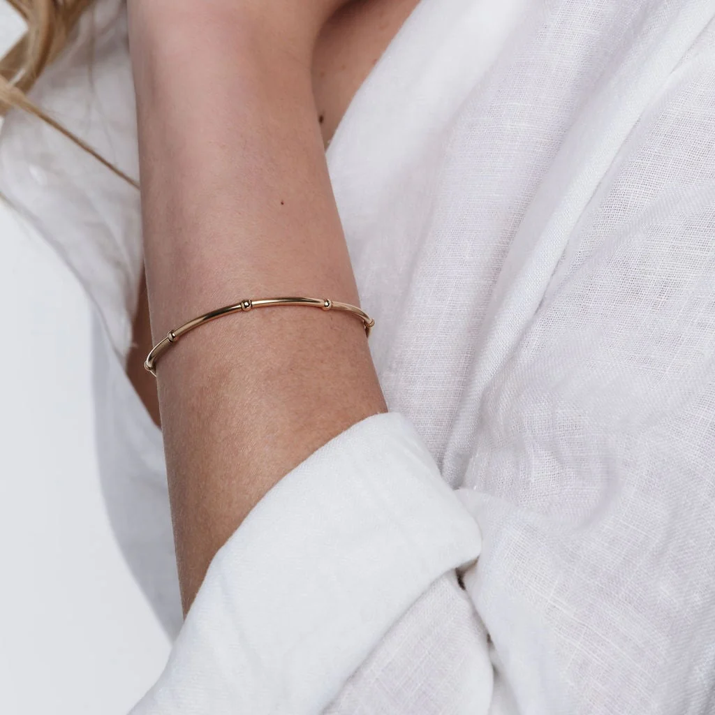 Gold filled Tube bracelet - Image 2