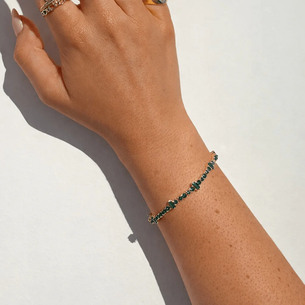 Emerald Green Tennis Bracelet - Image 4