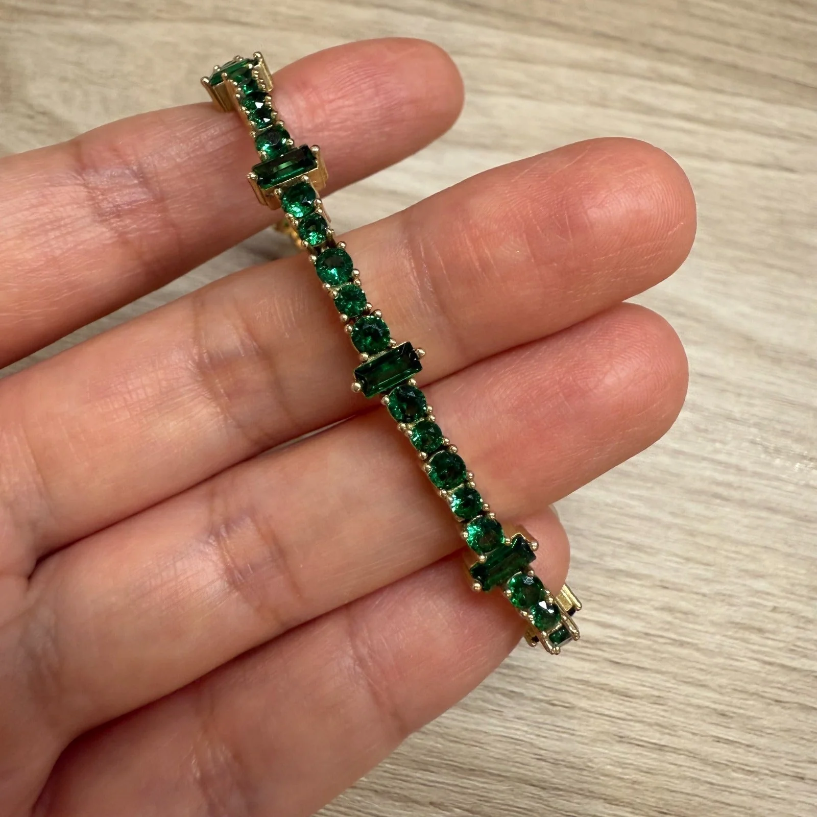 Emerald Green Tennis Bracelet - Image 5
