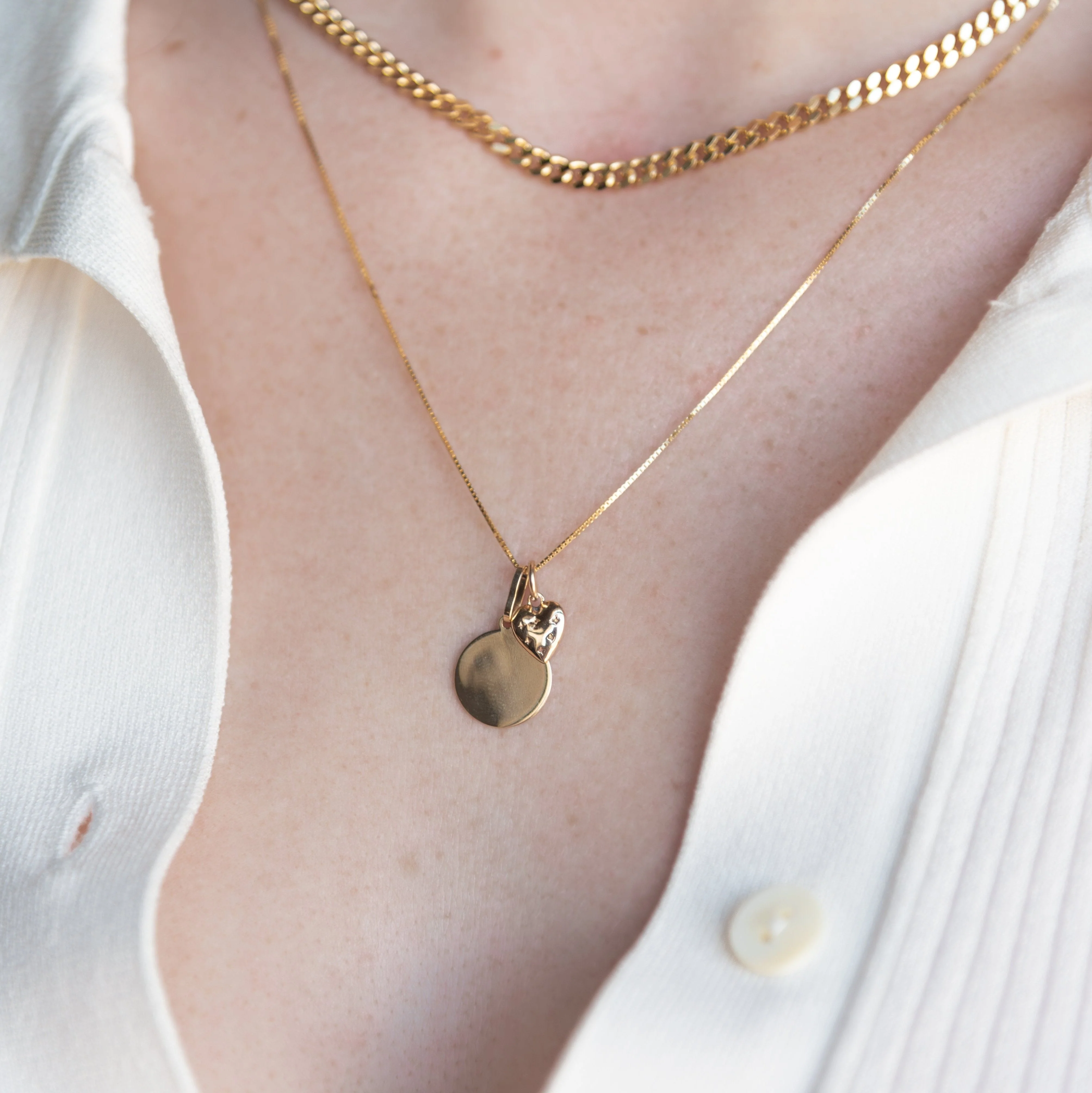 14K Gold Heart Charm - Image 4