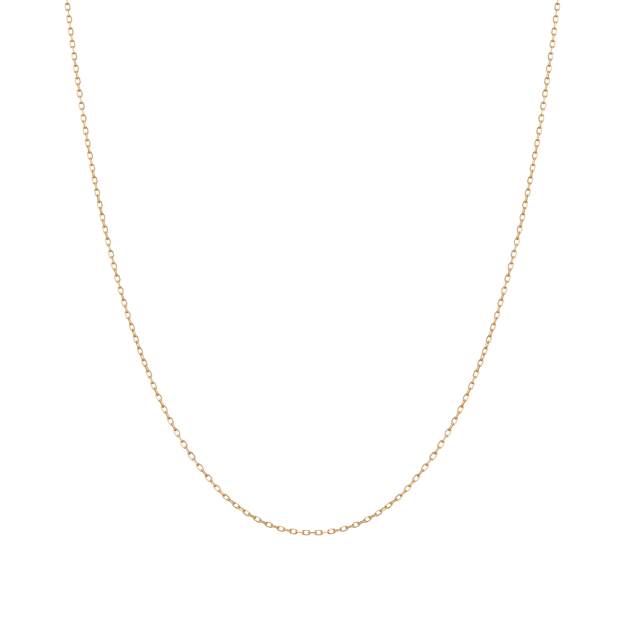 Italian Solid Whisper Rolo 10K Chain