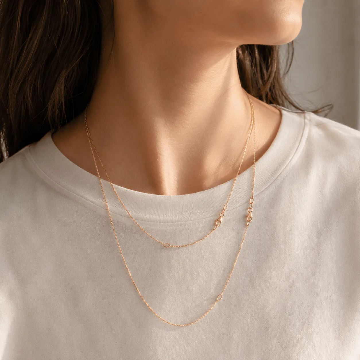Italian Solid Whisper Rolo 10K Chain - Image 3