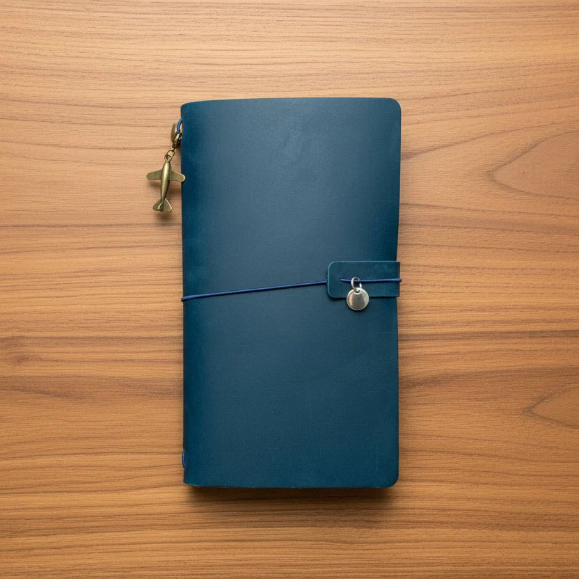 Leather Notebook with Charm - Image 2