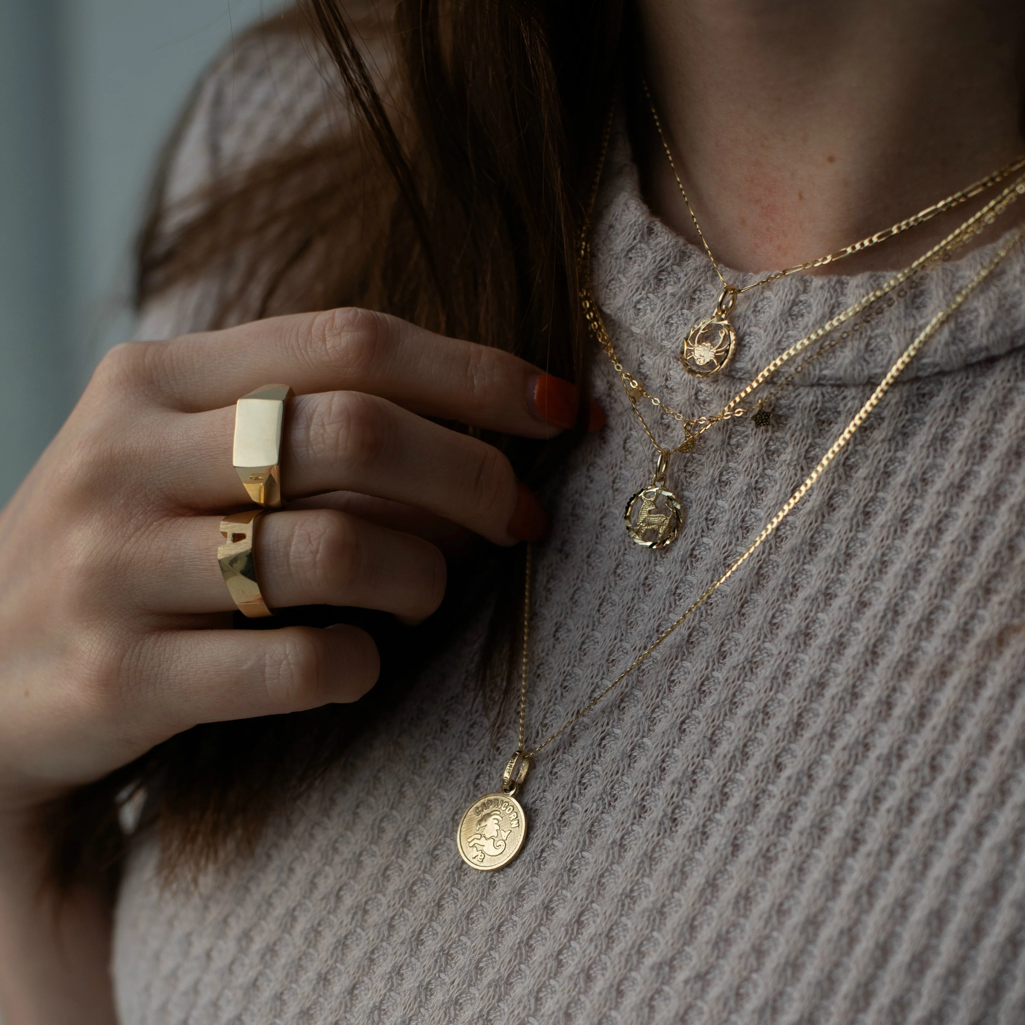 10K Gold Michelle Initial Ring - Image 8
