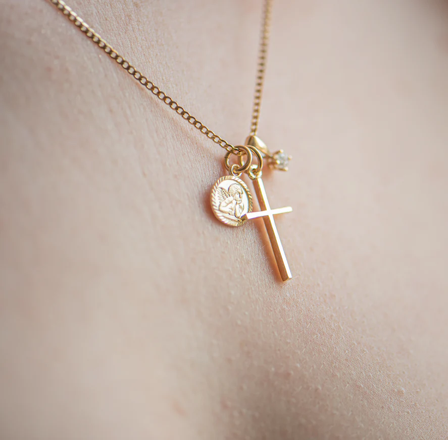 10K Mini Guardian Angel Protection Charm - Image 4