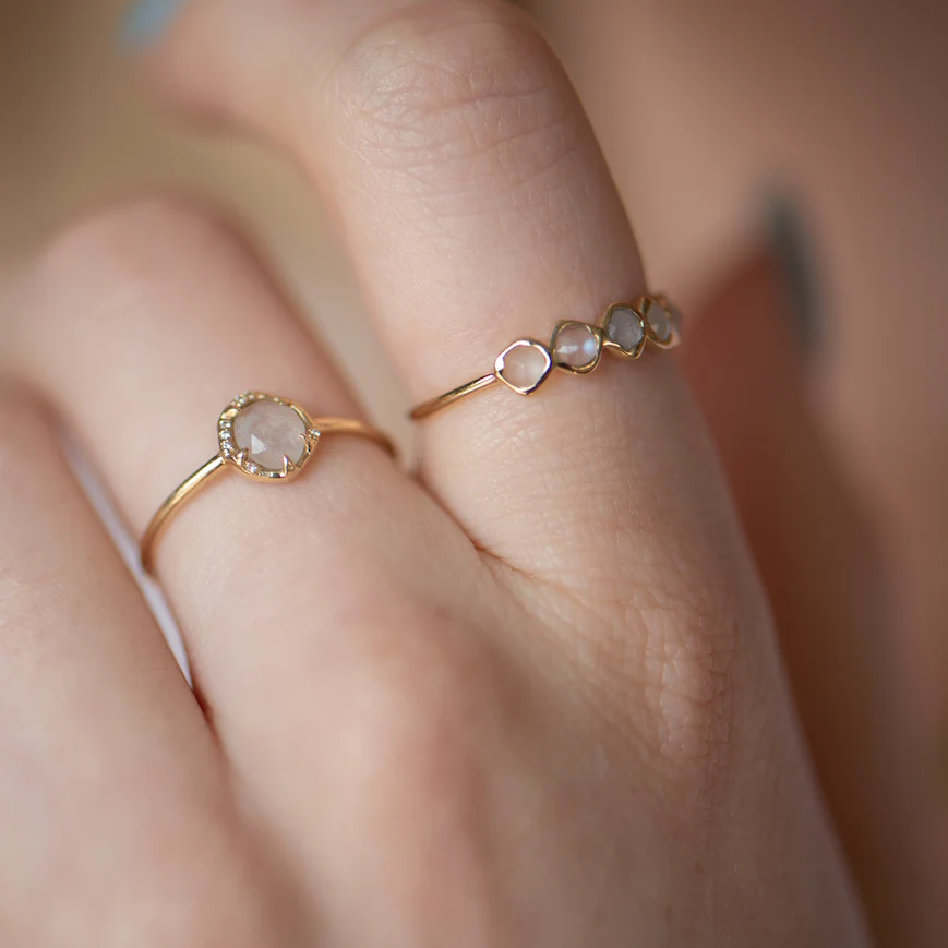 10K Gold Lara Moonstone Ring - Image 10