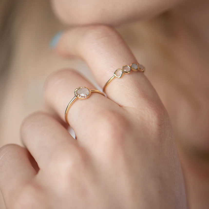 10K Gold Lara Moonstone Ring - Image 2