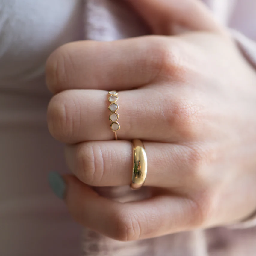 10K Gold Lara Moonstone Ring - Image 3