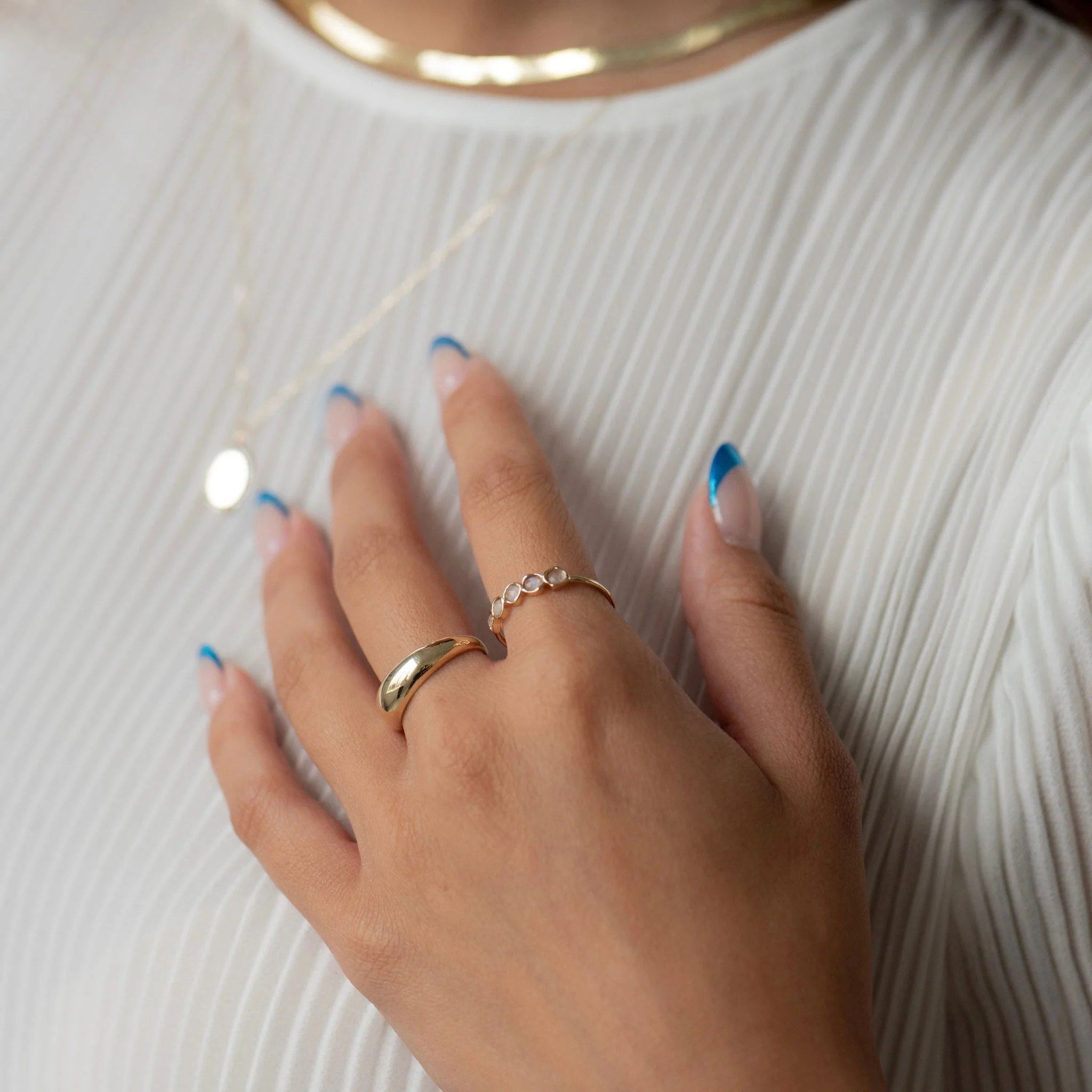 10K Gold Lara Moonstone Ring - Image 6
