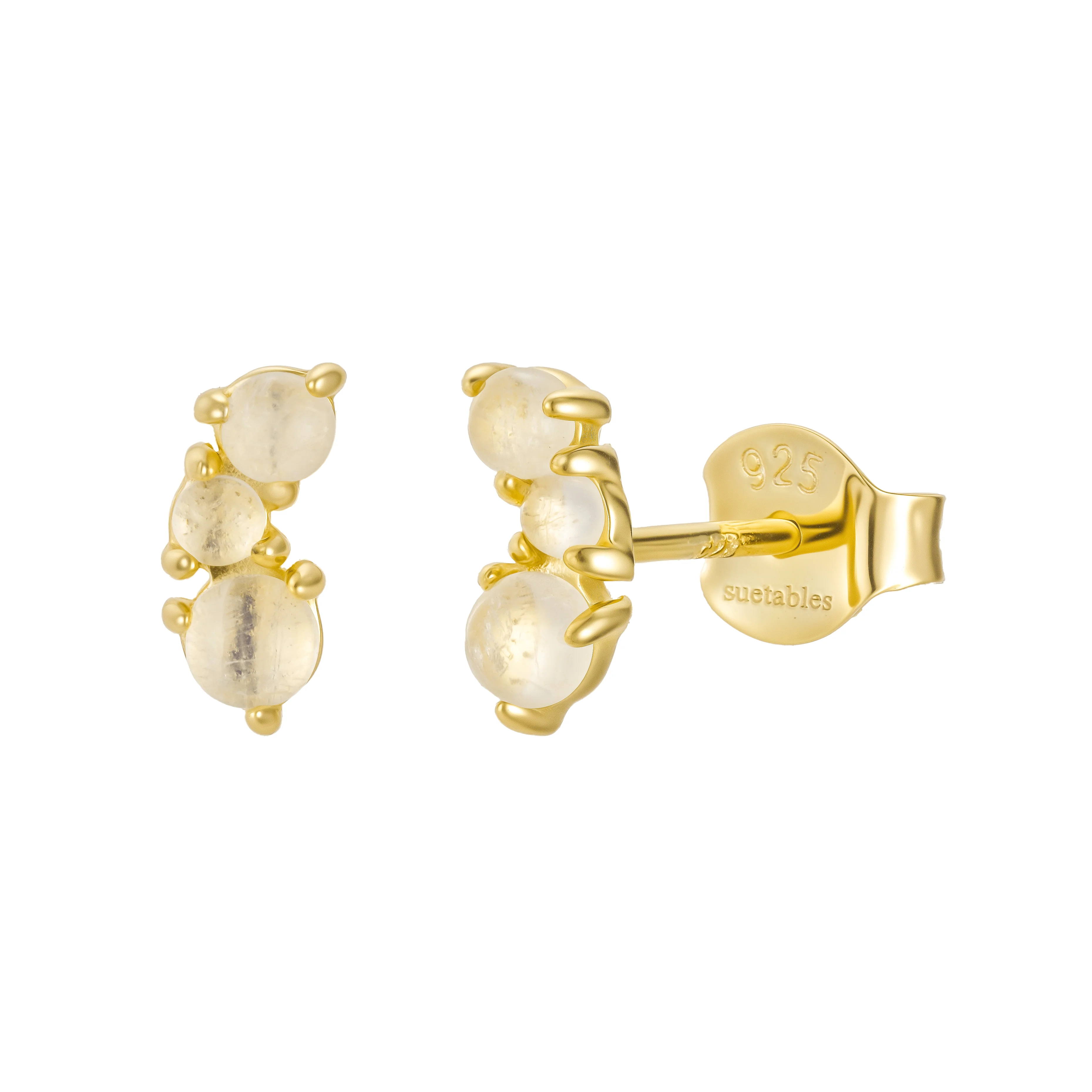 Moonstone Studs