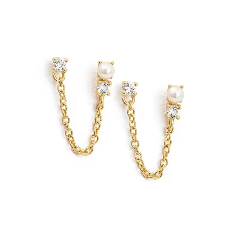 Pearl CZ Connecters- Single