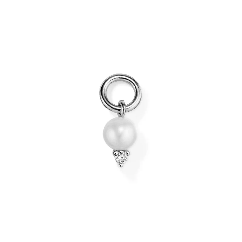 Pearl Diamond Hoop Charm - Image 4
